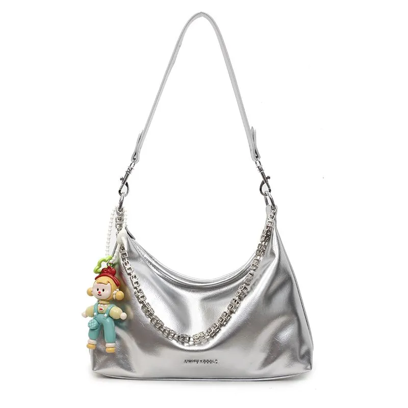 Ins Style PU Shoulder Bag 2025 New Trendy Minimalist Crossbody Purse - 1