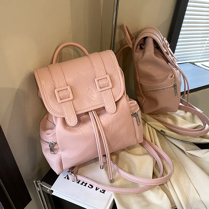 Korean Ins Backpack Large Capacity Fashion Minimalist Shoulder Bag - 2