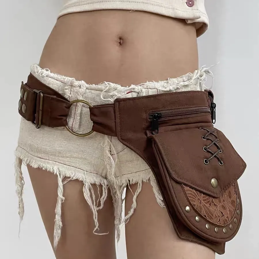Western Style Wide Waist Belt with Studs, Vintage Y2K Cowgirl Accessory - 2