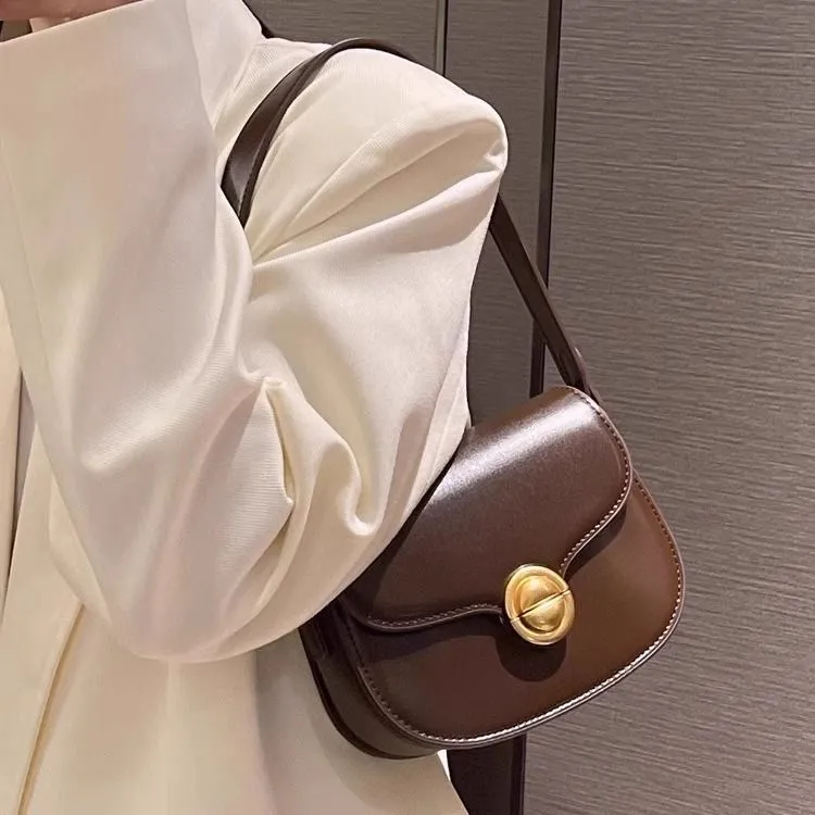 Vintage Saddle Bag for Women 2024 Fashion Crossbody Shoulder Purse - 4