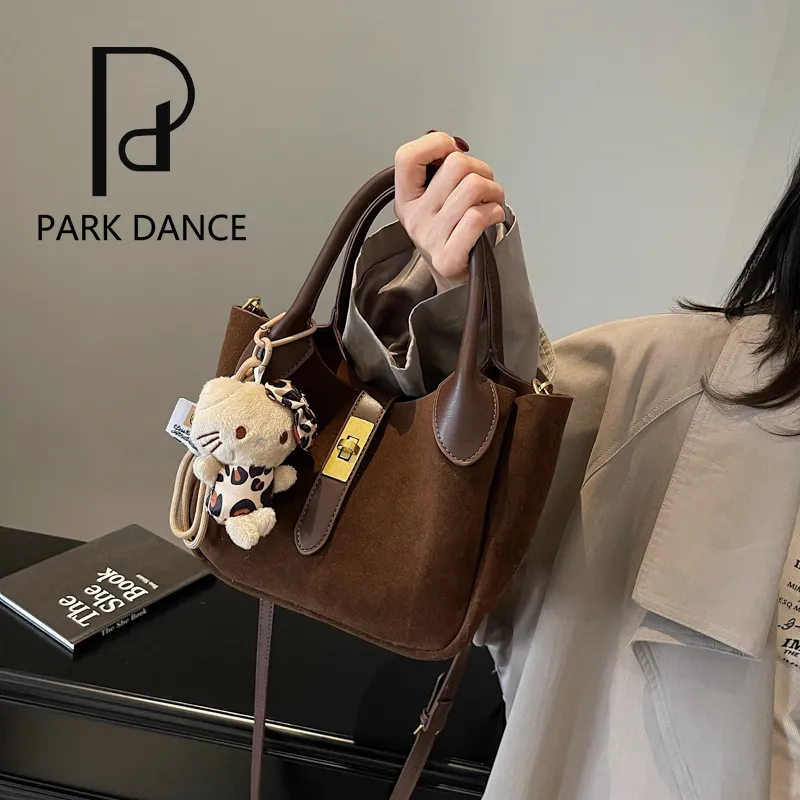 PARK DANCE Matte Bucket Bag 2024 Women Crossbody Shoulder Tote - 2