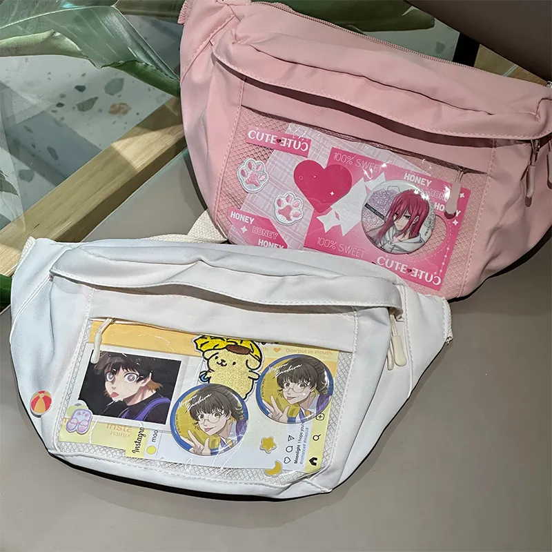 Cute Clear Transparent Anime Ita Bag Shoulder Waist Crossbody Bag - 1