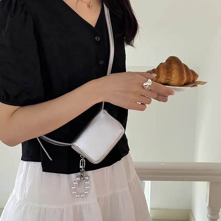 Mini Square Crossbody Bag, Cute Waist Pouch with Zipper Closure - 4