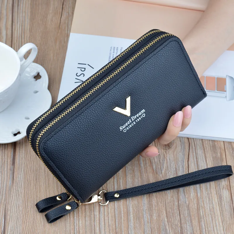 Women's Long Zip Wallet Large Capacity Phone Case Multi Card Slots - 2