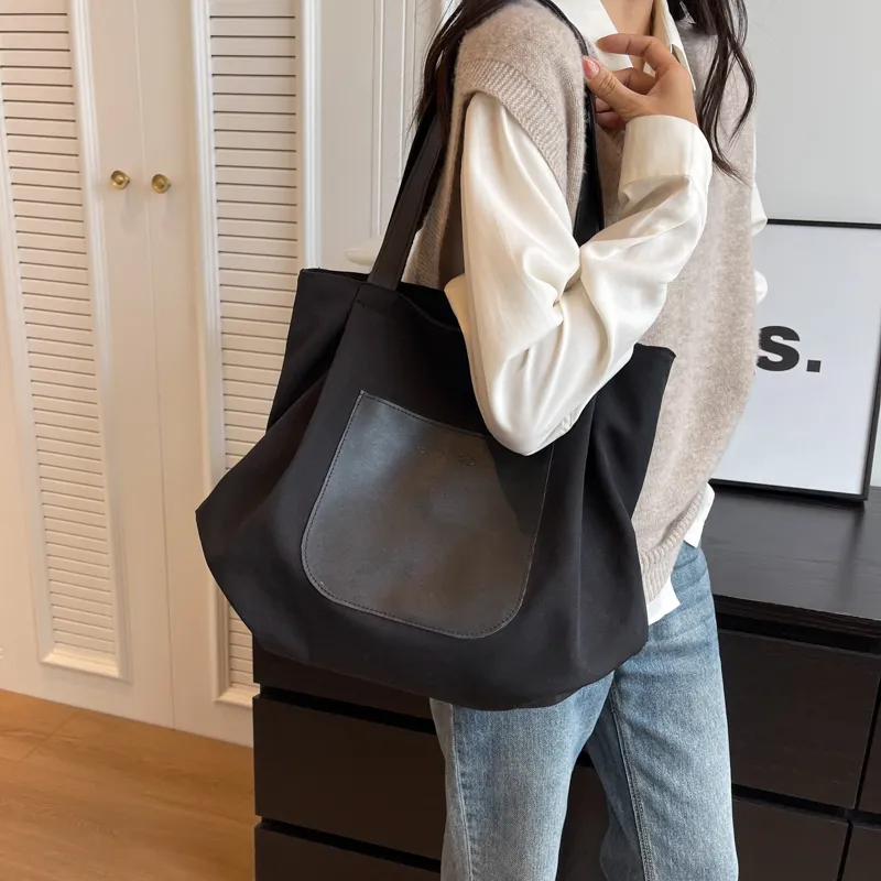 Casual Large Tote Bag Women 2023 Canvas Shoulder Bag Commute - 4