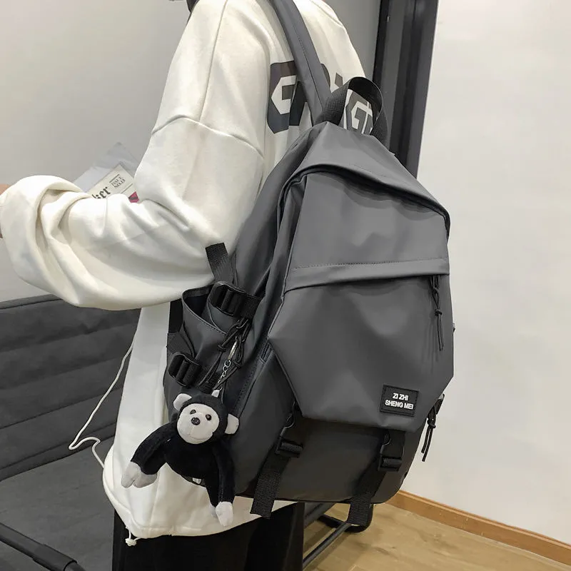 Men's Backpack Large Capacity College Student Daypack Ins Fashion Travel Bag - 1