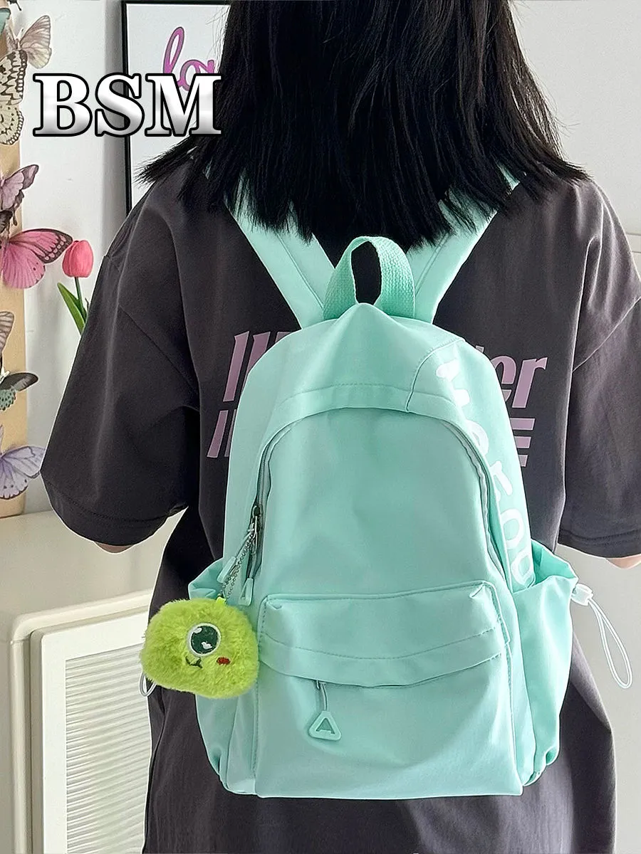 Women's Backpack Minimalist Style Large Capacity Rucksack with Color Block - 4