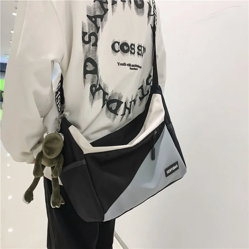Waterproof Crossbody Bag for Men & Women - Nylon Daypack with Keychain - 1