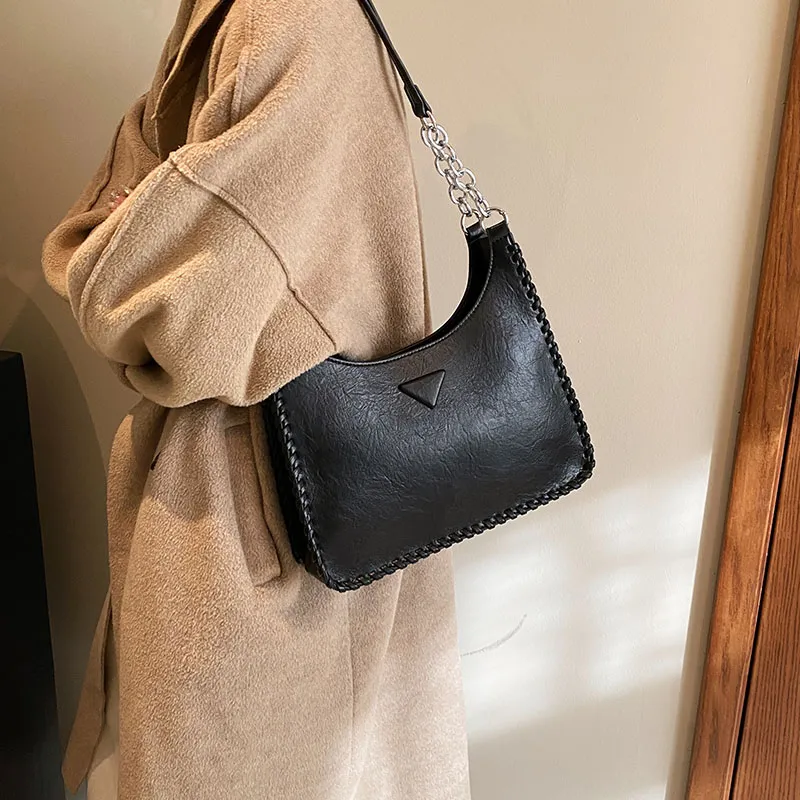 Retro Shoulder Bucket Bag 2025, Crossbody Chain Purse Large Capacity - 5