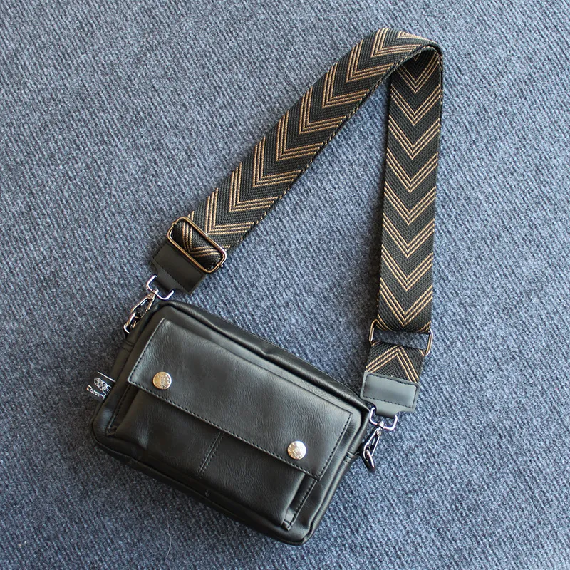 Trendy Unisex Mini Crossbody Bag, Retro Style with Zipper Closure - 1