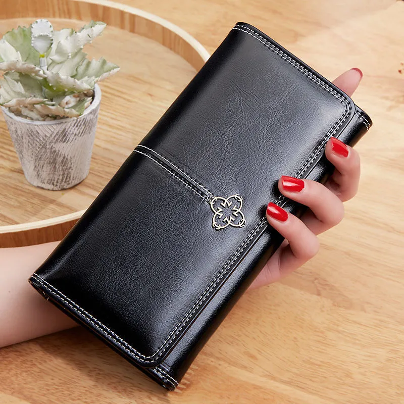Vintage Long Zip Wallet for Women 2025 Large Capacity Phone Card Holder - 5