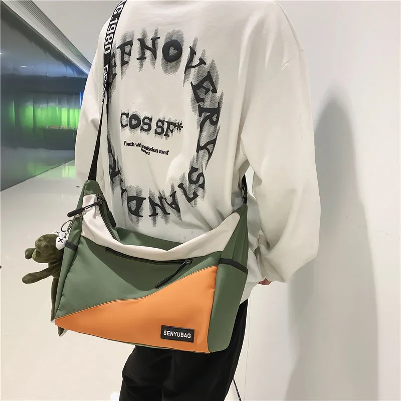 Waterproof Crossbody Bag for Men & Women - Nylon Daypack with Keychain - 5