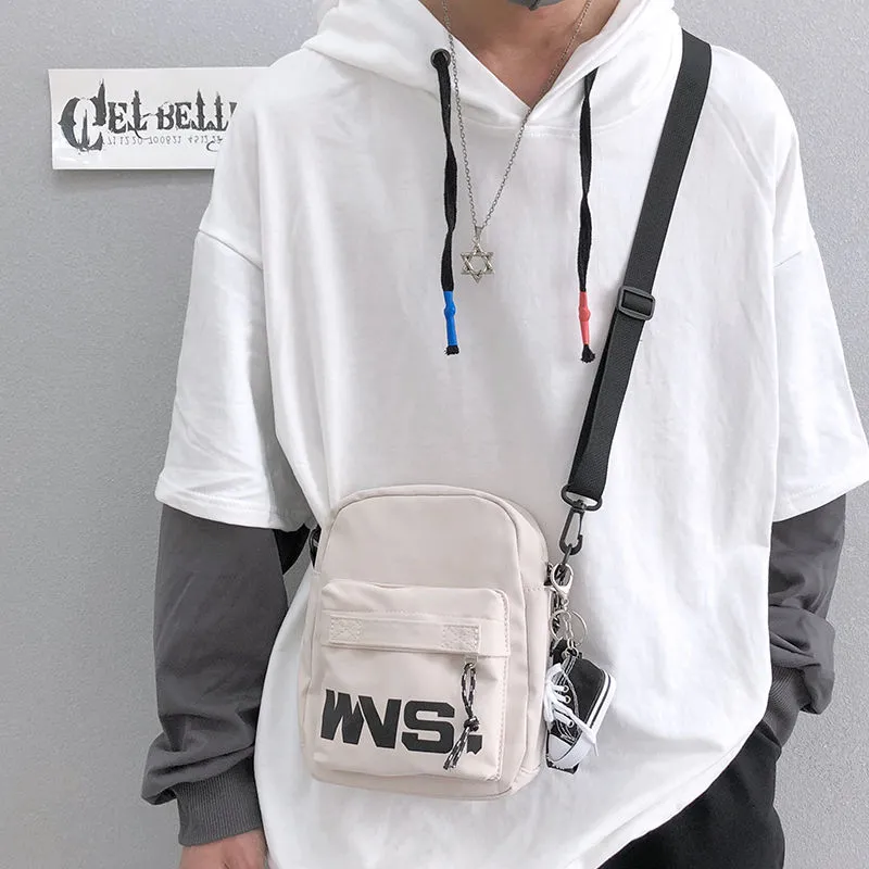 Men's Crossbody Bag Casual Nylon Sling Bag with Dinosaur Print - 2