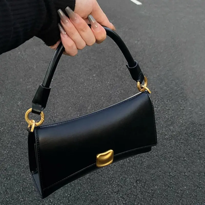 Black Underarm Bag 2023-2024 New Retro Shoulder Handbag Crossbody - 1