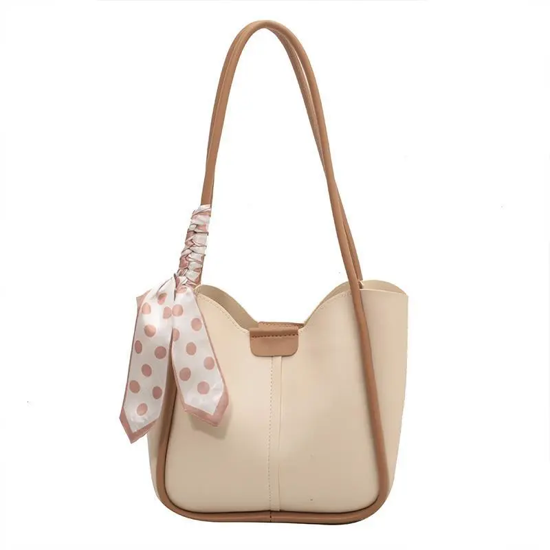 Tote Bag for Women 2025 New Color Block Simple Shoulder Bag - 5