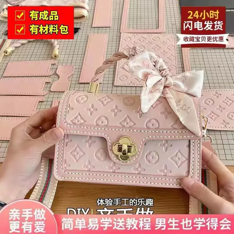 DIY Knitting Bag Kit - Shoulder Crossbody Sakura Bag with Tools & Scarf - 2