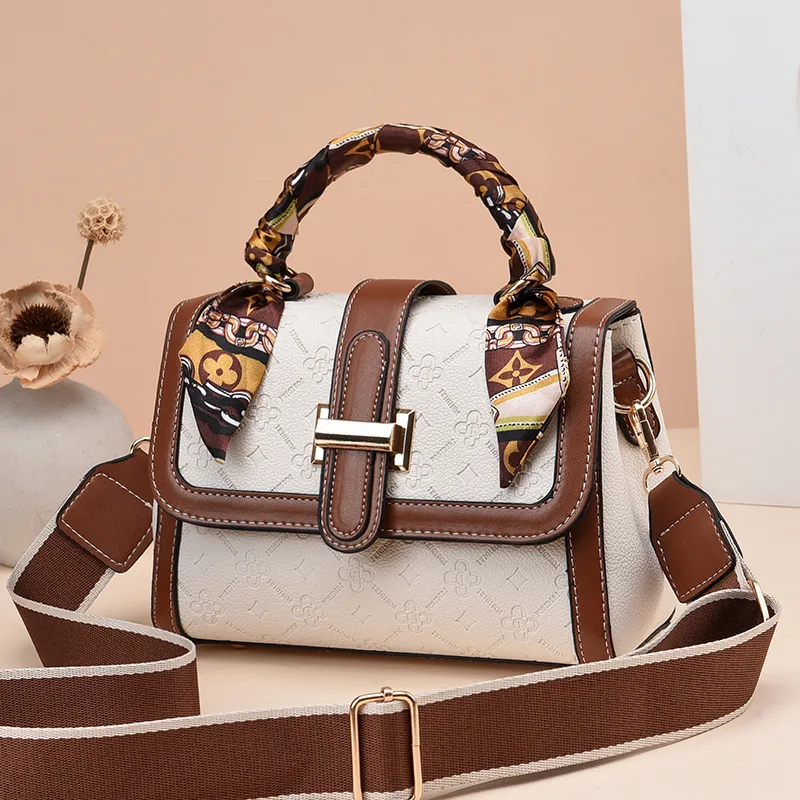 Leather Shoulder Bag 2025 New Wide Strap Crossbody Bag for Women Large Capacity - 2