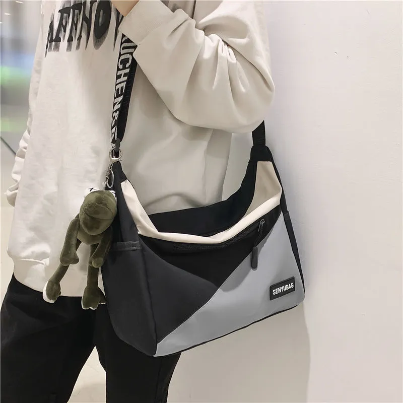 Waterproof Crossbody Bag for Men & Women - Nylon Daypack with Keychain - 3