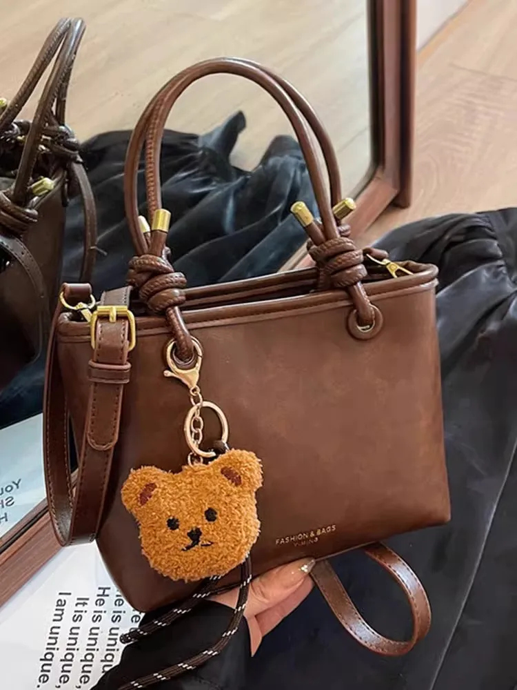 Bucket Bag Women 2025 Fashion Shoulder Bag Minimalist PU Leather Tote - 5