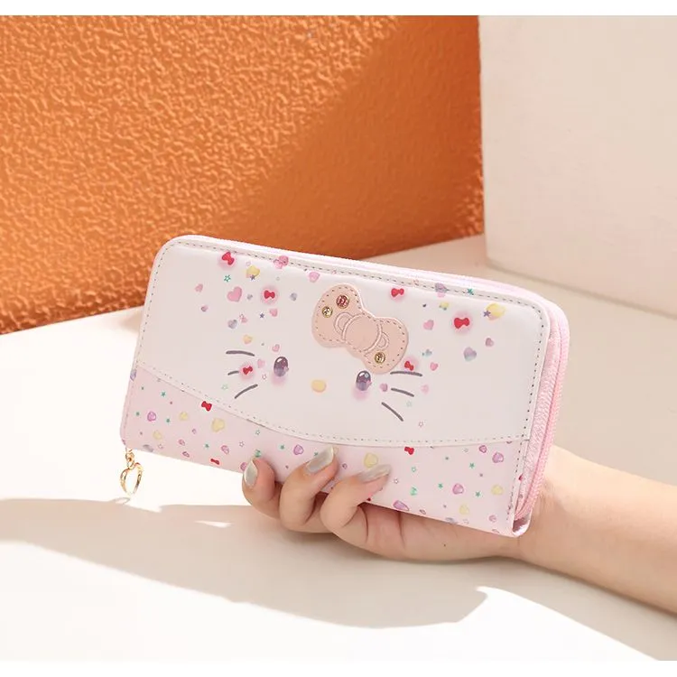 Kitty 50th Anniversary Wallet Long Pink Cute Coin Purse for Students - 5