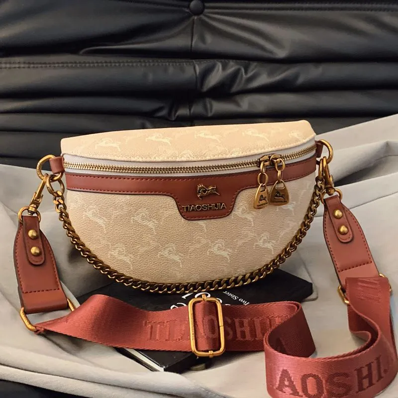 Stylish Printed Waist Bag 2025 Summer Retro Crossbody Sling Bag - 1