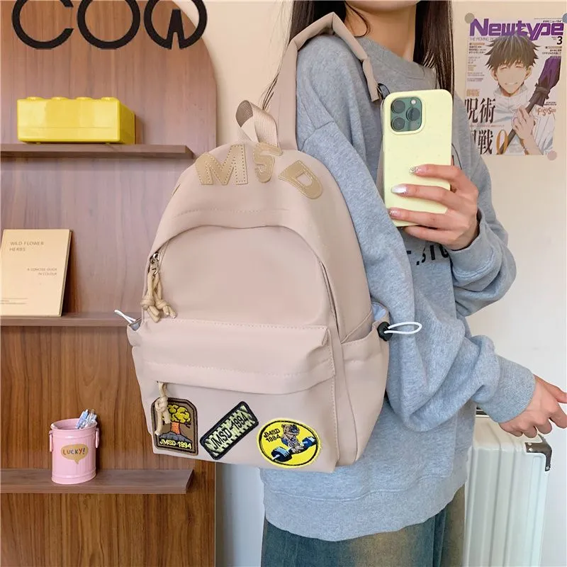 COW Minimalist Backpack for College Students, Large Capacity Daypack with Letters - 3