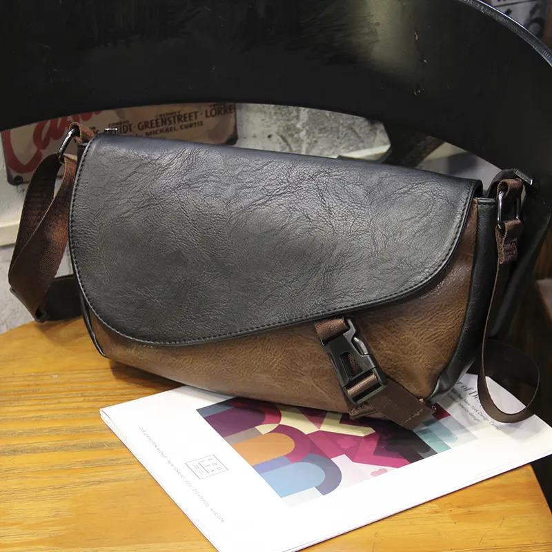 Men's Vintage Crossbody Bag, Casual Messenger Bag for Commute & Street Style - 1
