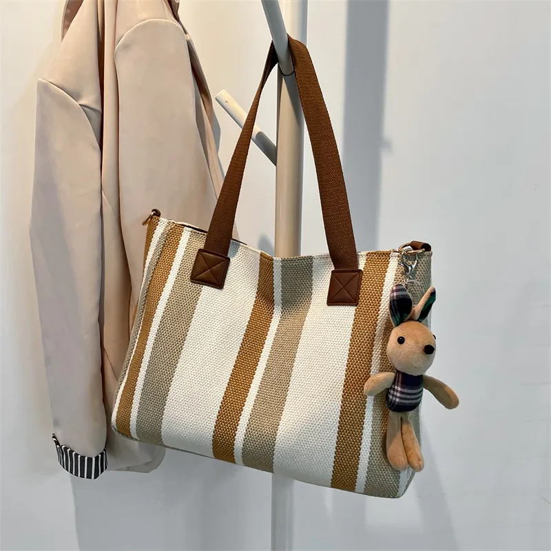 Canvas Tote Bag 2025 Women's Fashion Shoulder Bag Large Capacity - 4
