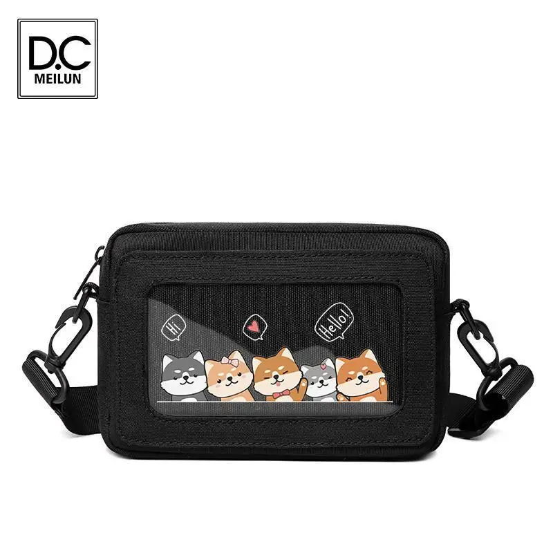 Five Shiba Inu Print Shoulder Bag Large Capacity Crossbody Bag for Men - 2
