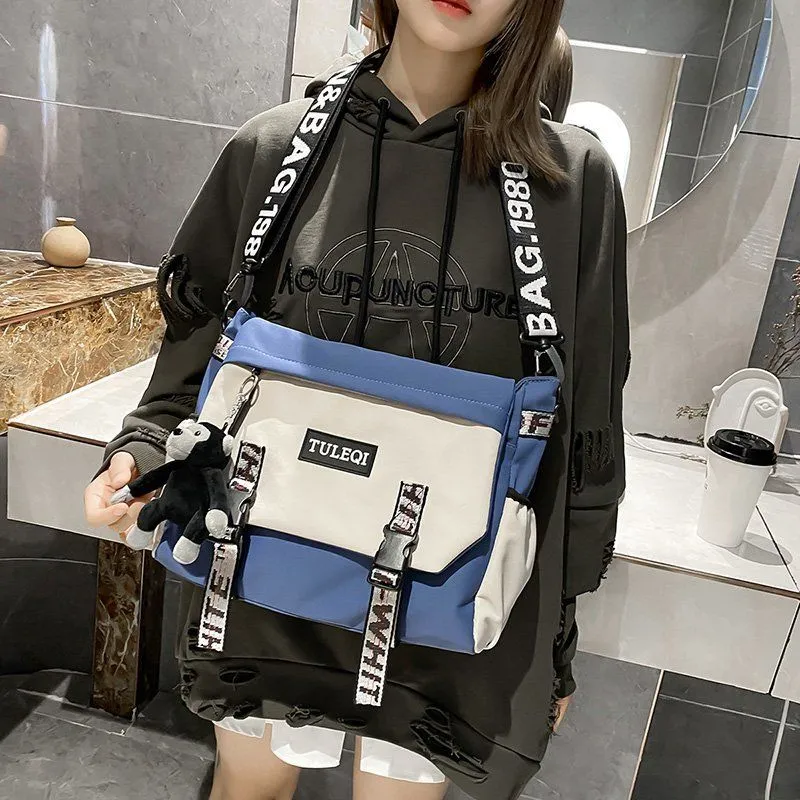 Men's Canvas Crossbody Bag - Japanese Style Workwear Messenger Bag - 3