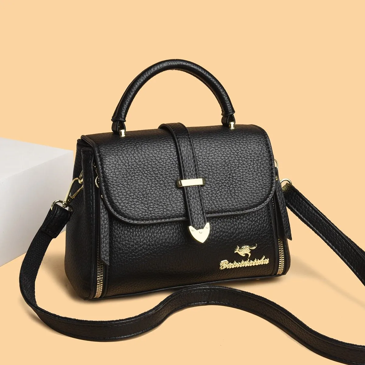 Women's Flap Shoulder Bag Large Capacity Tote Crossbody Work Bag - 4
