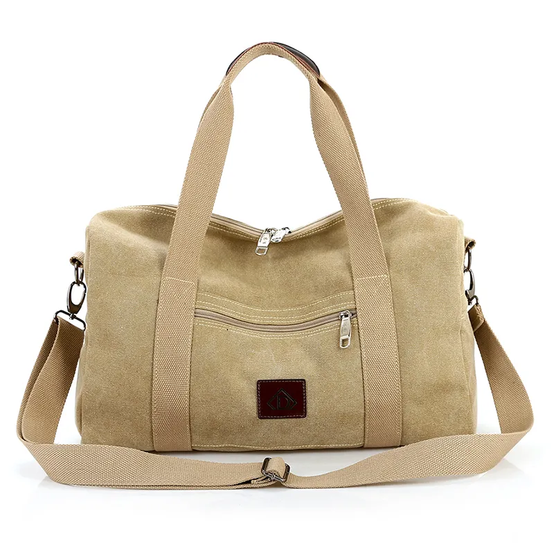 Vintage Canvas Messenger Bag Large Capacity Travel Tote for Men - 1