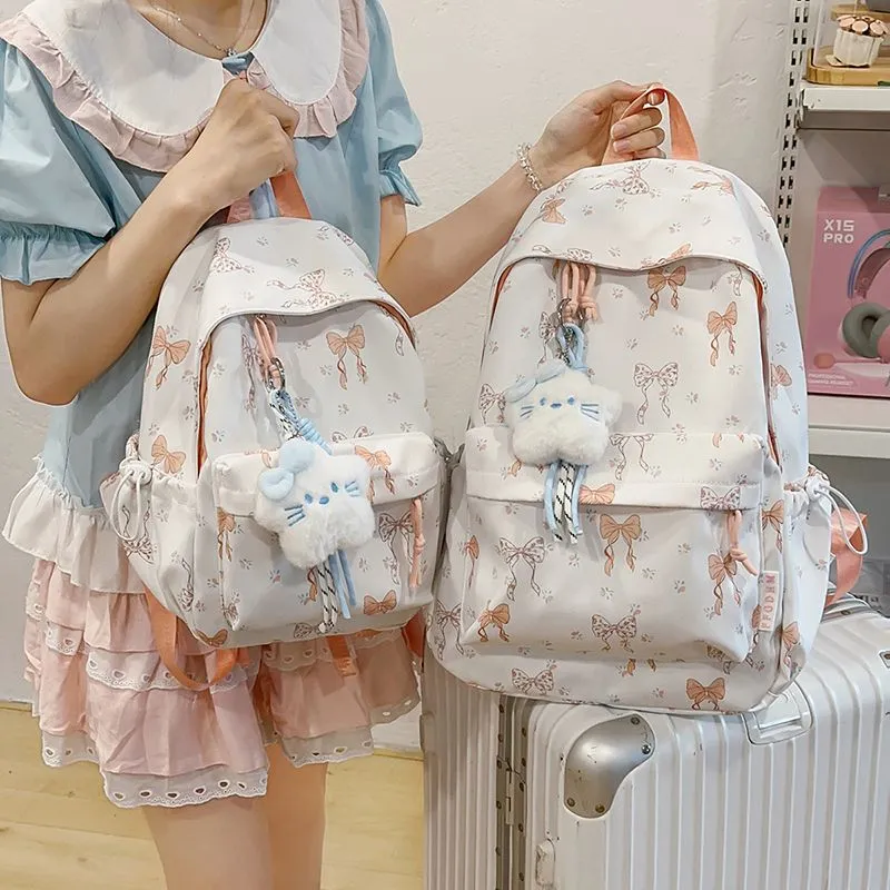 Vintage Butterfly Backpack for Middle School Girls Large Capacity Lightweight - 3