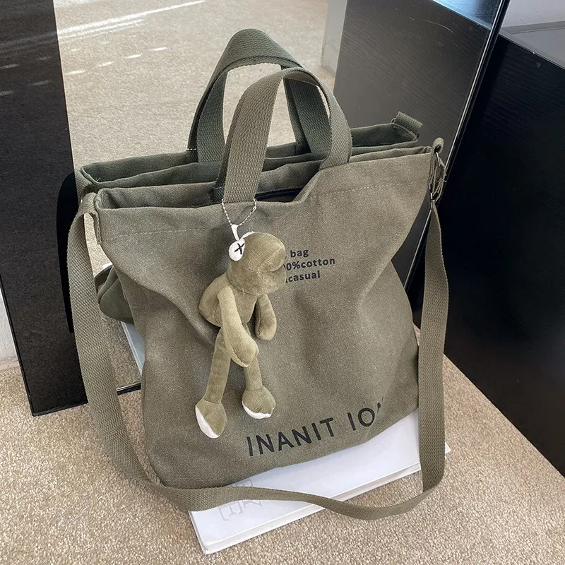 Japanese Canvas Tote Bag - Heavy Duty Crossbody Bag for Men & Women - 1