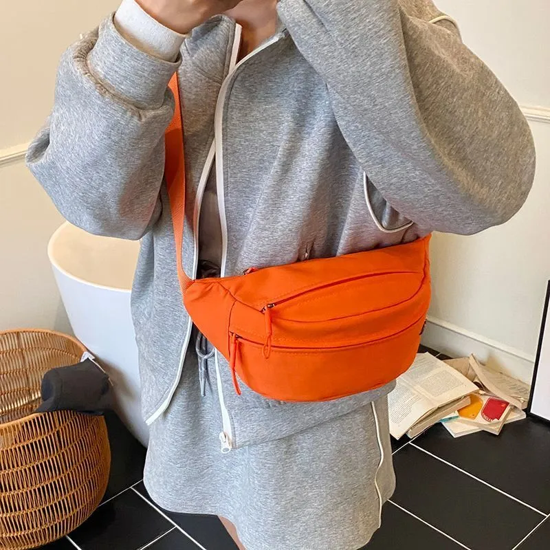 Canvas Shoulder Bag Women 2025 New Outdoor Waist Pack Tote Bag - 4