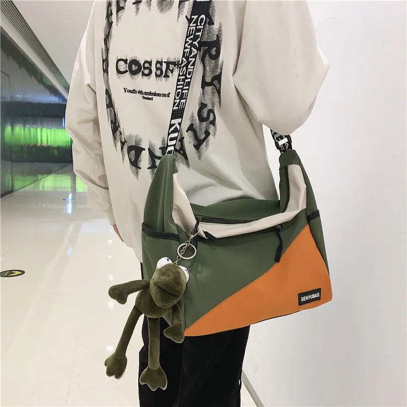 Waterproof Crossbody Bag for Men & Women - Nylon Daypack with Keychain - 4