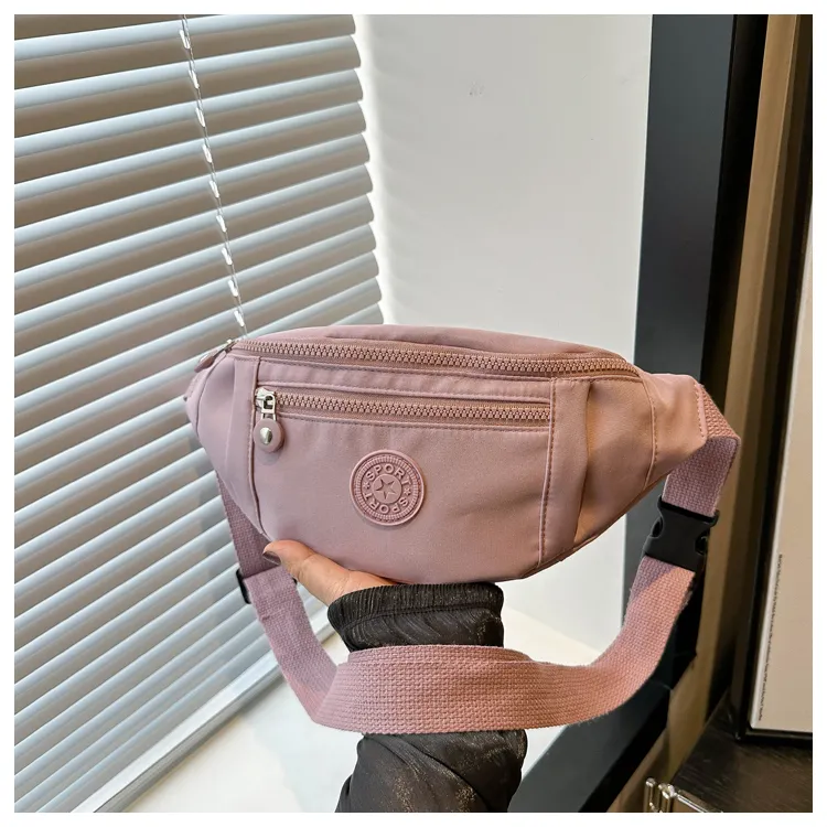 Women's Casual Crossbody Sling Bag - Nylon Multilayer Waist Pack Fashion - 1