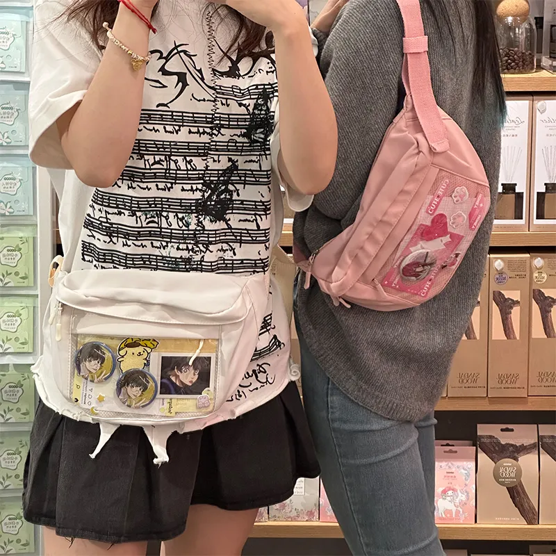 Cute Clear Transparent Anime Ita Bag Shoulder Waist Crossbody Bag - 2