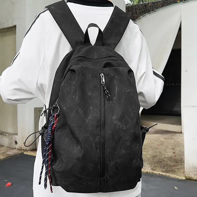 Japanese Style Casual Backpack for Men, Minimalist Daypack, Travel Bag - 1