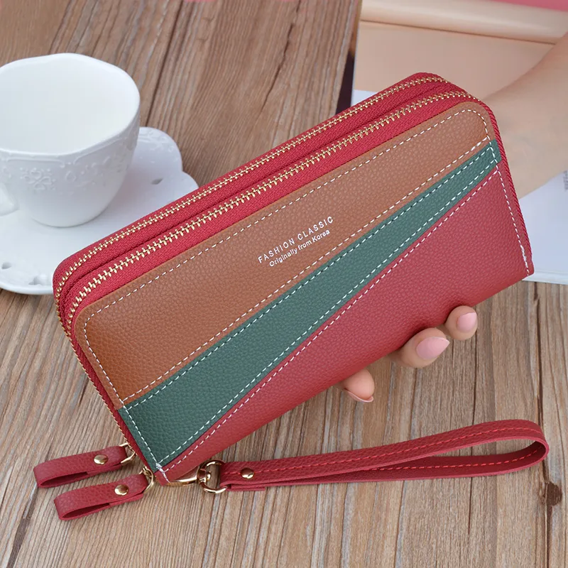 Long Zip Around Womens Wallet Large Capacity Bifold Phone Case Clutch - 1