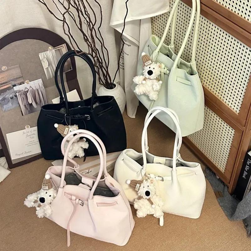 Woven Tote Bag Women Large Capacity Shoulder Bag Bucket Bag - 2
