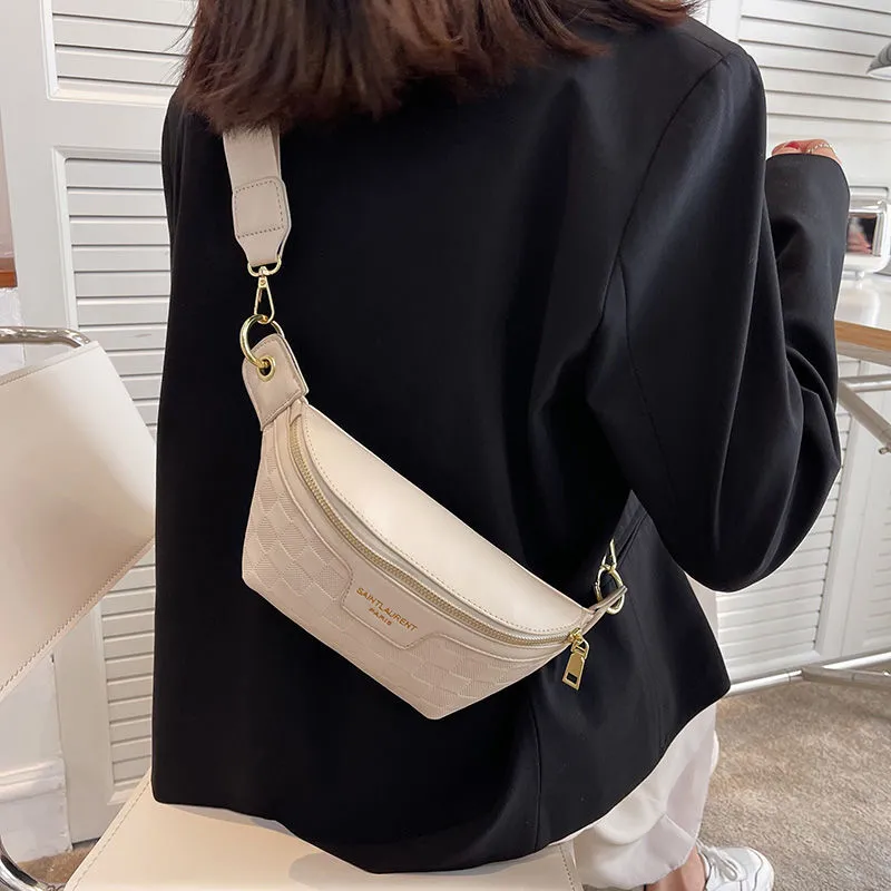 Fashion Waist Bag 2024 Trendy Crossbody Sling Bag Wide Strap - 1