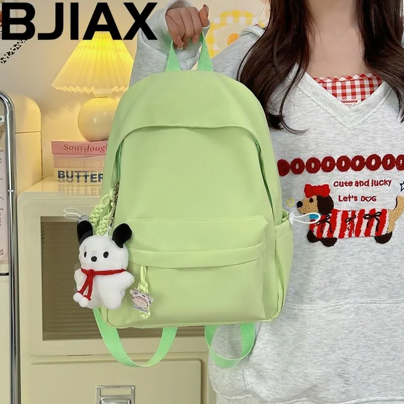 Minimalist Backpack for Students, College Bookbag, Korean Style Mini Rucksack - 4