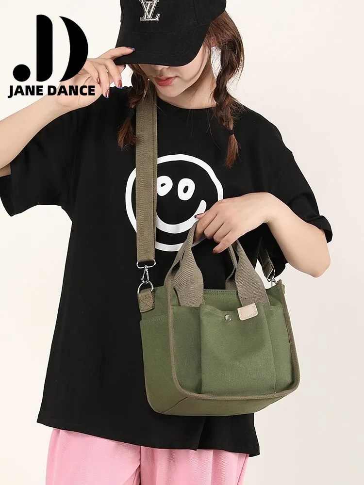 Japanese Canvas Tote Bag for Women, Fashionable Lunch Bag for Work - 2