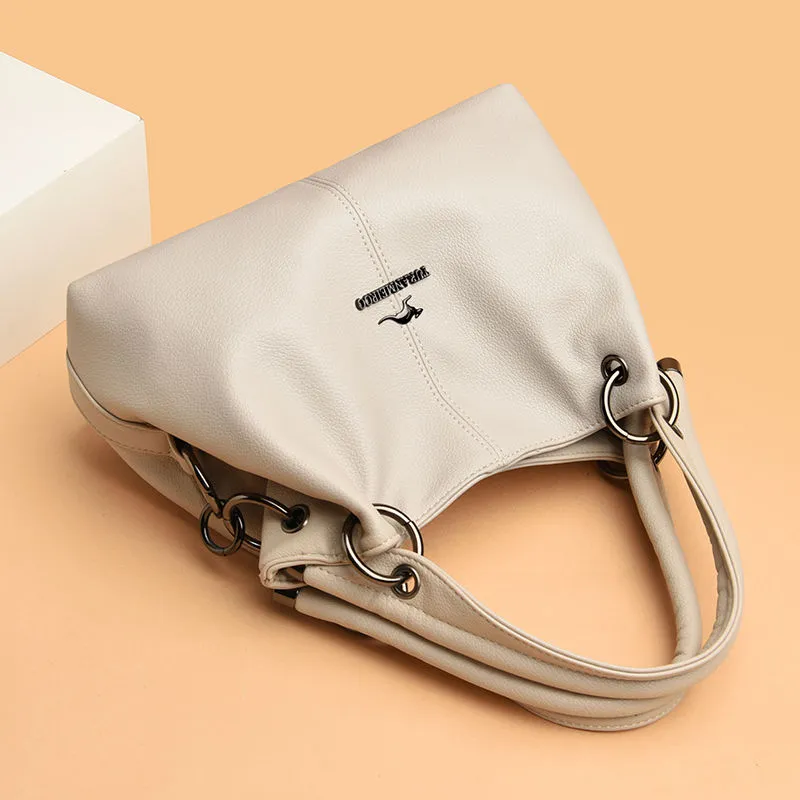 Leather Tote Bag for Women 2025 New Soft Cowhide Shoulder Bag - 3