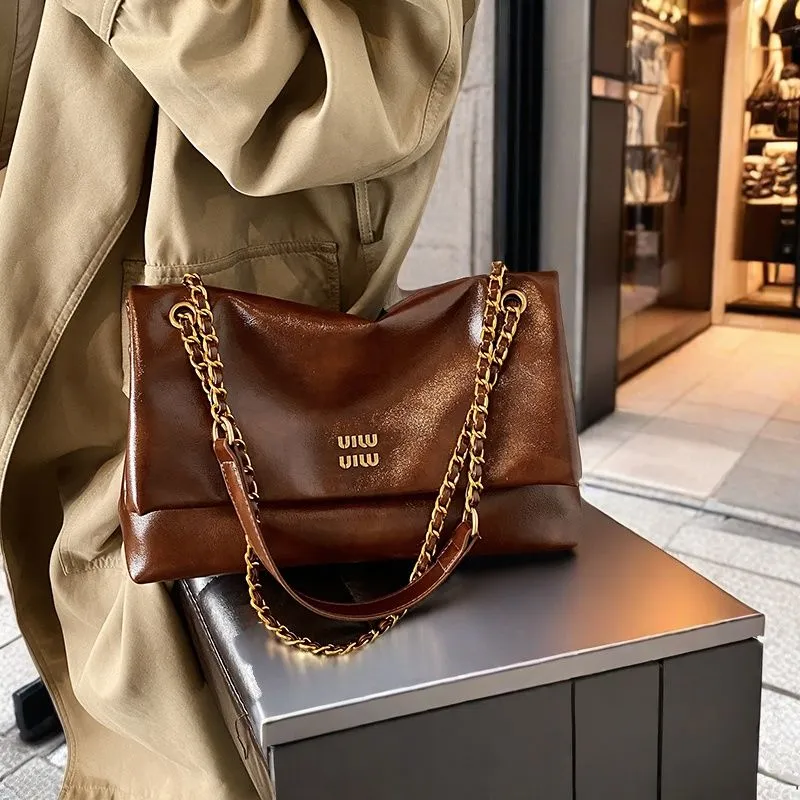 2025 Trendy PU Tote Bag with Flap Closure, Shoulder Crossbody Bag for Women - 2
