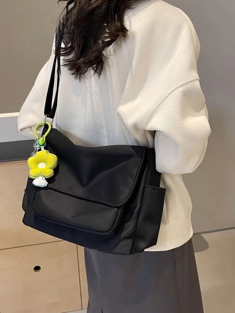 Canvas Crossbody Bag for Women 2025 New College Student Commuter Tote - 4