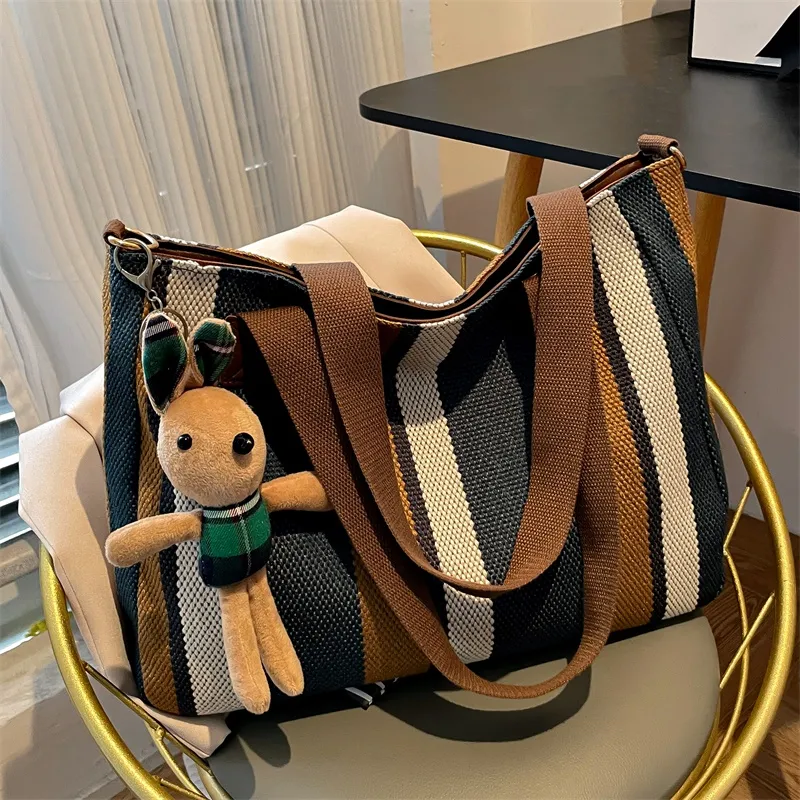 Canvas Tote Bag 2025 Women's Fashion Shoulder Bag Large Capacity - 2
