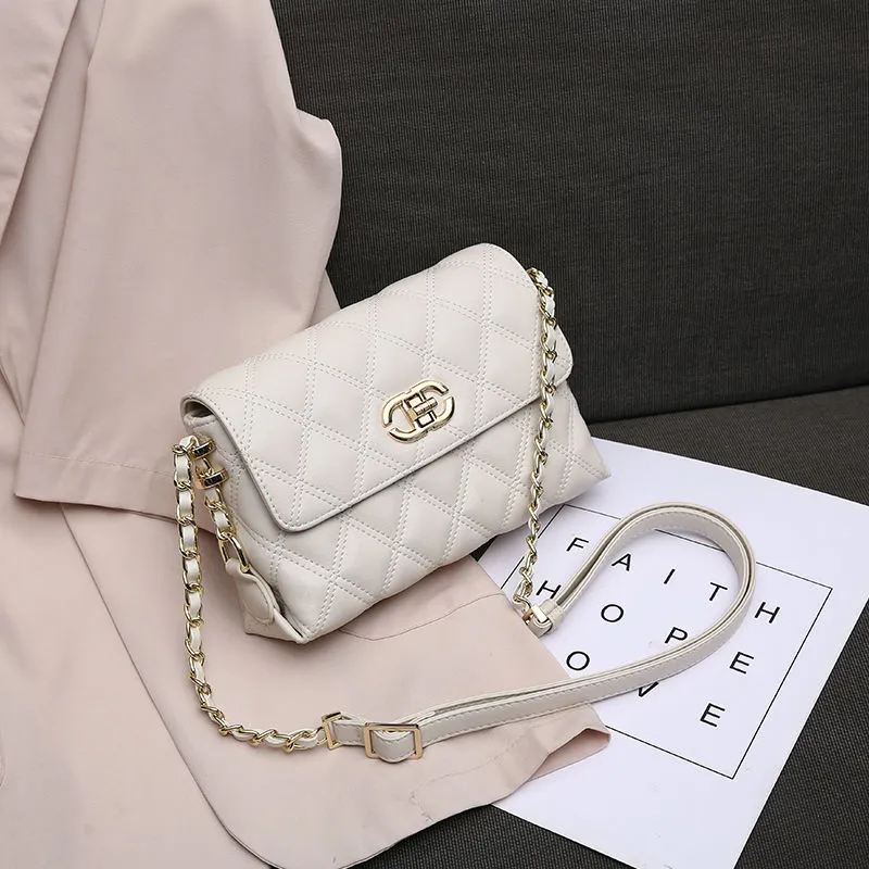 Leather Quilted Chain Crossbody Bag Women 2025 New Fashion Ins Trendy - 2