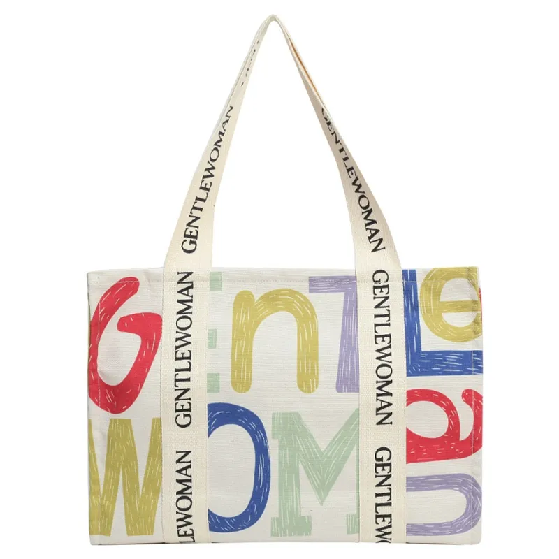 Large Canvas Tote Bag for Women, Travel & Commute Shopper with Zipper - 5